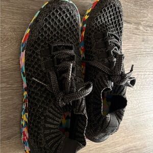 Black Multicolor Sole Shoes